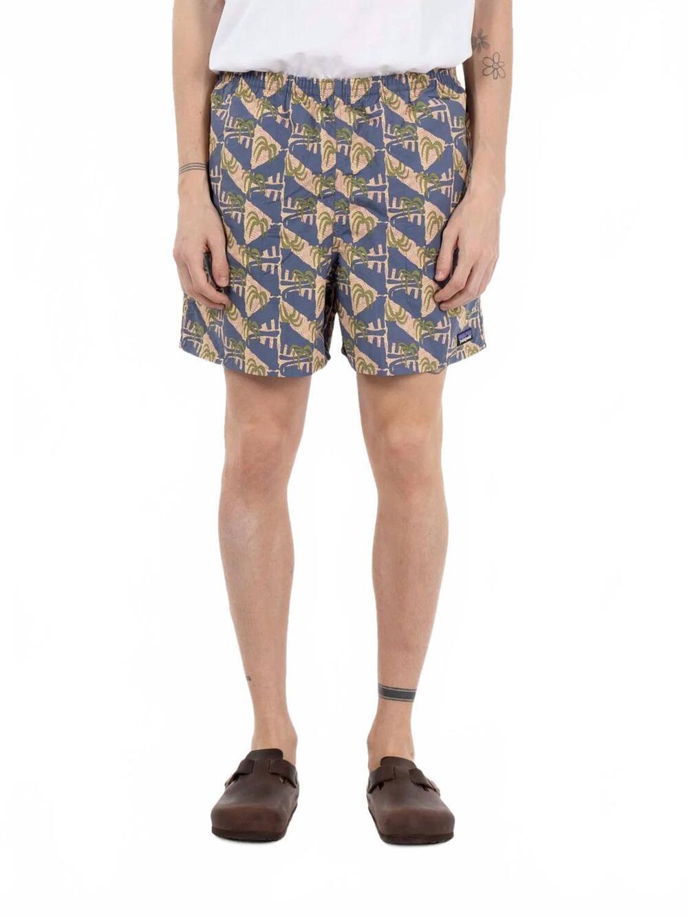 NEW PATAGONIA baggies 5" shorts in jaguar geo: dolomite blue